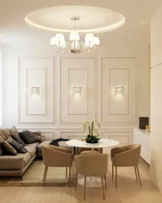 Airbnb beige interior design Budapest