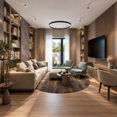 3DVisionDesign Beige color interior design visualisation