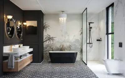 Black Bathroom product visualisation design