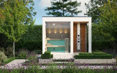 3DVisionDesign Exterior Shower in garden visualization