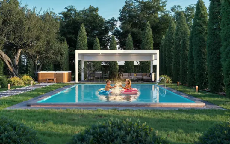 Árnyékoló – pergola termékvizualizáció
