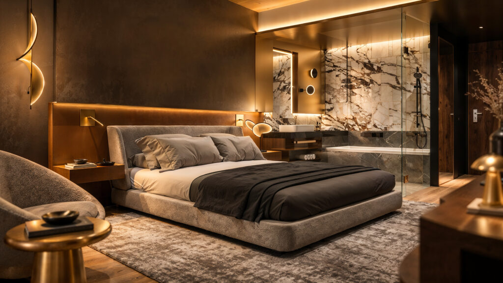 3DVisionDesign Golden Hotel interior visualisation