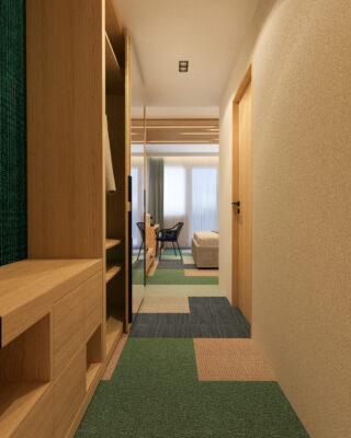 3DVisionDesign Hotelszoba vizualizáció