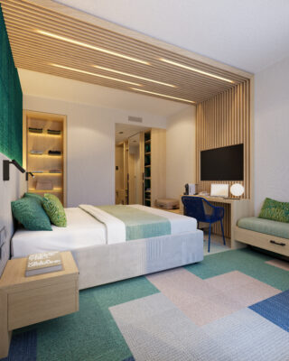 3DVisionDesign Hotelszoba vizualizáció