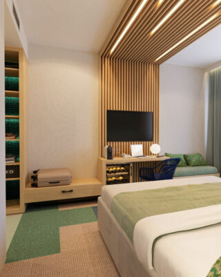 3DVisionDesign Hotelszoba vizualizáció