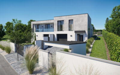 3DVisionDesign Ikerház homlokzati látványtervek