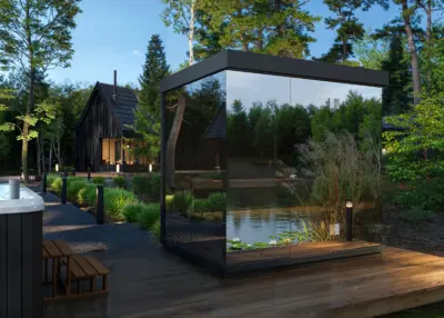 3DVisionDesign In Nature Luxus Sauna and Jakuzzi design