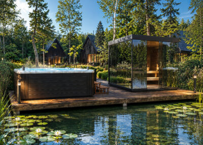 3DVisionDesign In Nature Luxus Sauna and Jakuzzi design