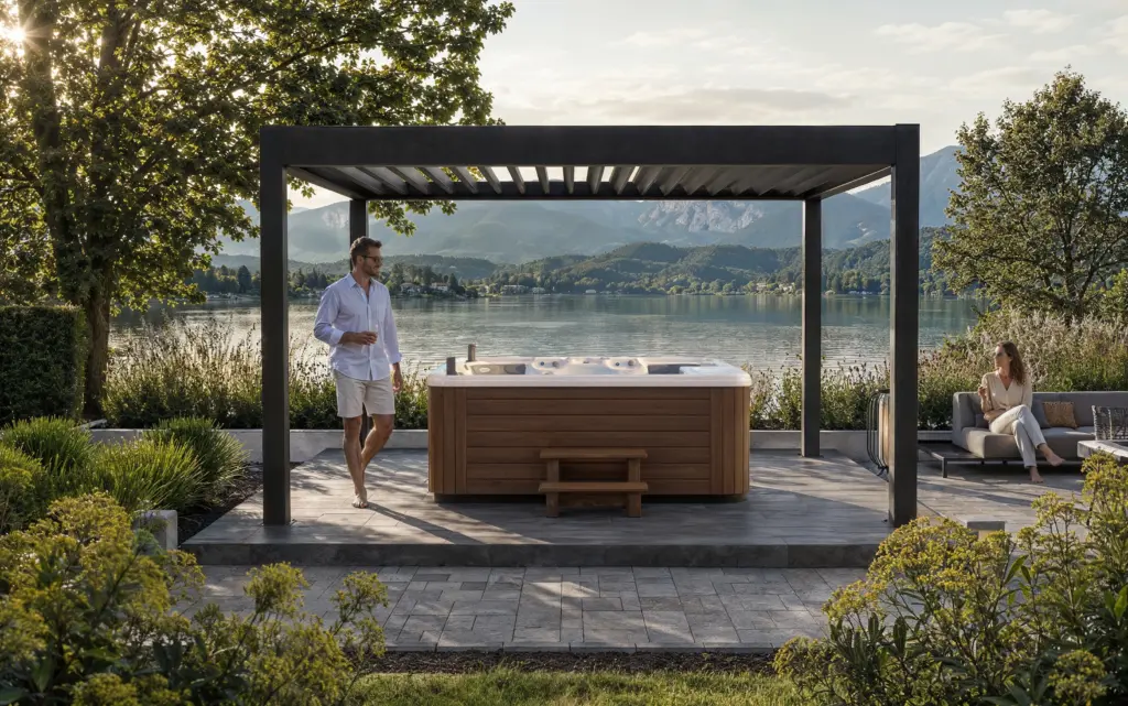 3DVisionDesign Luxury Lakeside Spa - Exterior Product Visualization