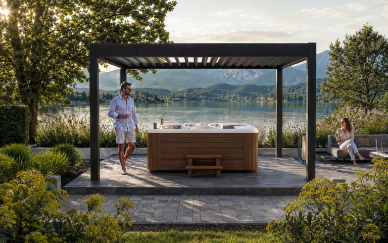 Prémium kültéri spa – 3D termékvizualizáció