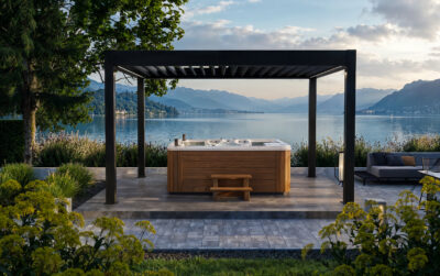 3DVisionDesign Luxury Lakeside Spa - Exterior Product Visualization