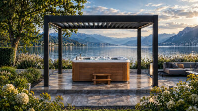 3DVisionDesign Luxury Lakeside Spa - Exterior Product Visualization