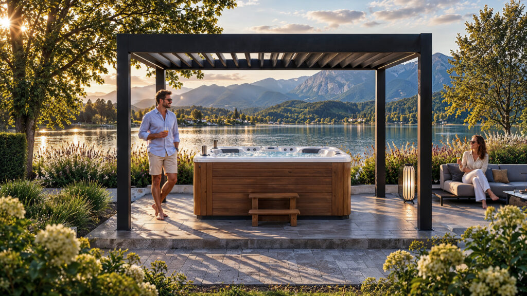 3DVisionDesign Luxury Lakeside Spa - Exterior Product Visualization