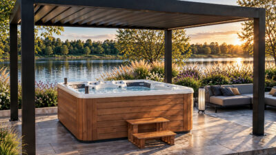 3DVisionDesign Luxury Lakeside Spa - Exterior Product Visualization