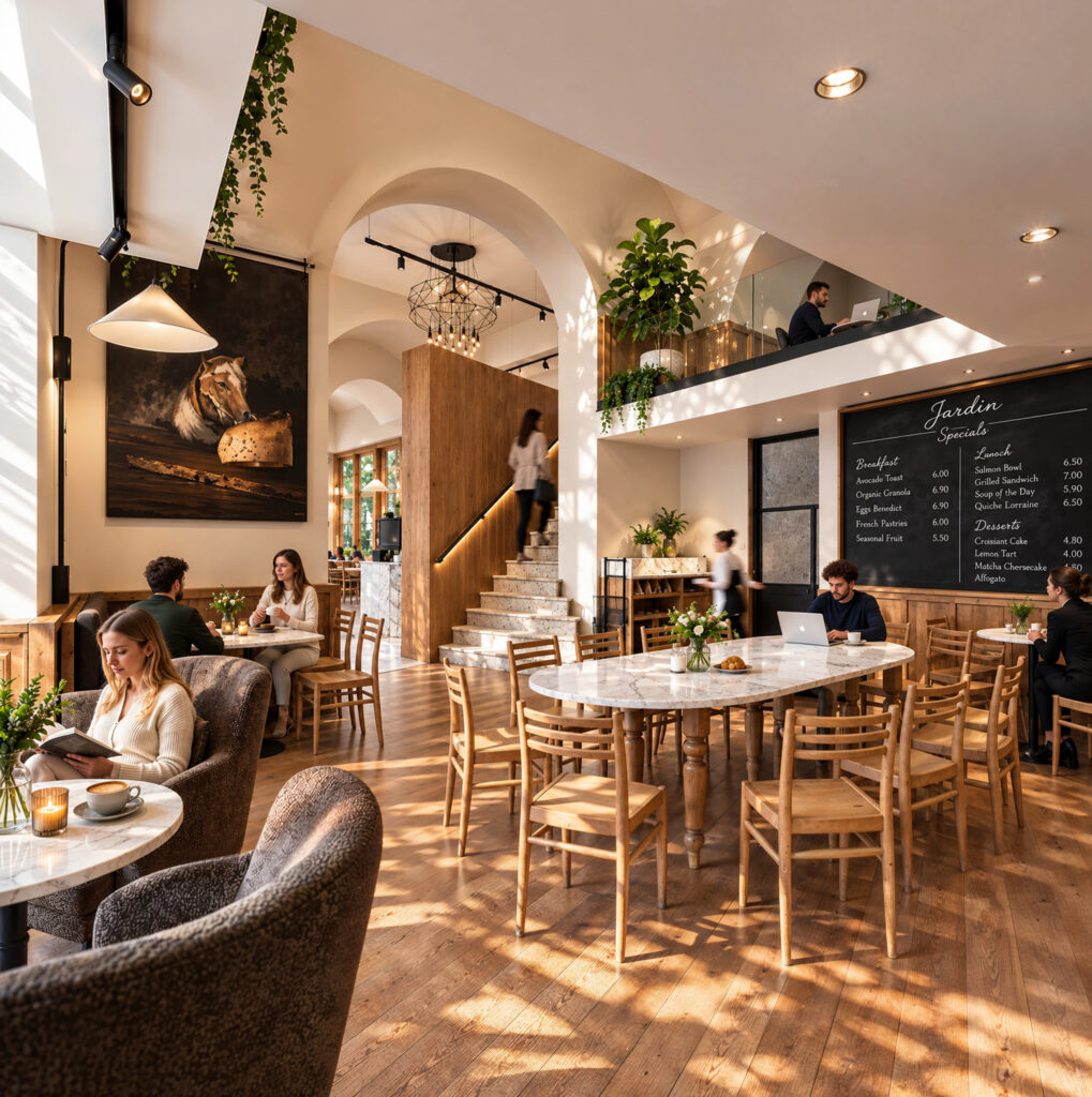 3DVisionDesign Le Pain Quotidien Andrassy coffe visualisation