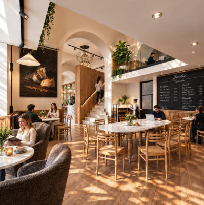 3DVisionDesign Le Pain Quotidien Andrassy coffe visualisation