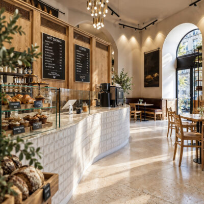 3DVisionDesign Le Pain Quotidien Andrassy coffe visualisation
