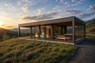 3DVisionDesign Minimalistic Sauna Exterior Visualisation