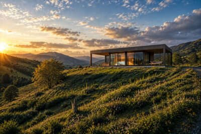 3DVisionDesign Minimalistic Sauna Exterior Visualisation