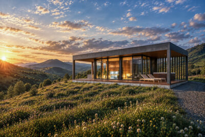 3DVisionDesign Minimalistic Sauna Exterior Visualisation