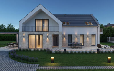3DVisionDesign Modern elegancia a Balaton partján – Csopaki újépítésű ingatlan homlokzati látványterve - A Balaton egyik gyöngyszeme