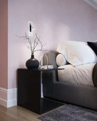 Modern pink interior bedroom design