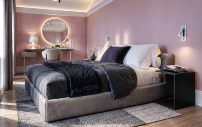 3DVisionDesign Modern pink interior bedroom design