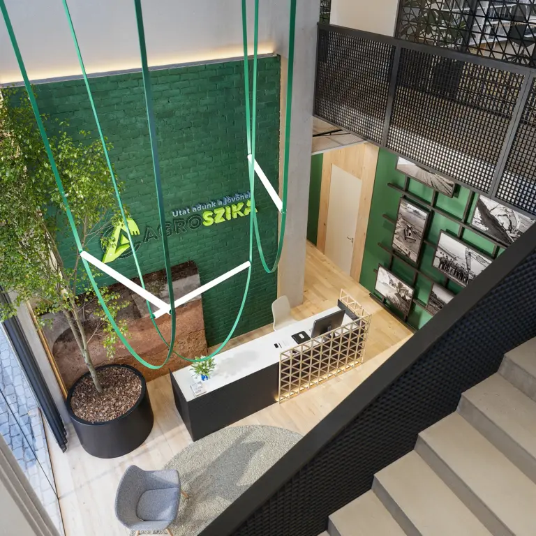 Irodaház belsőépítészeti látványtervek