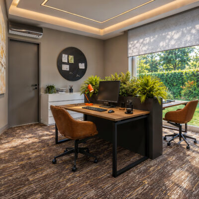 3DVisionDesign grey modern Office interior visualisation