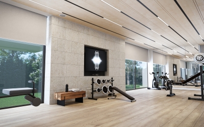 3DVisionDesign Gym belső látványtervek