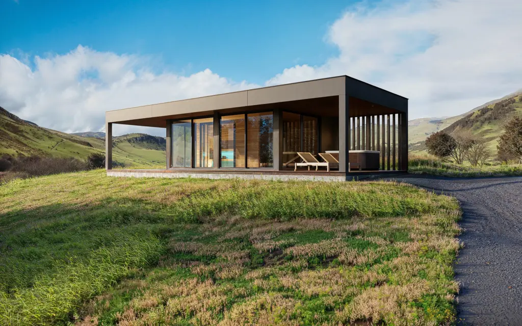 Minimalistic Sauna Exterior Visualisation