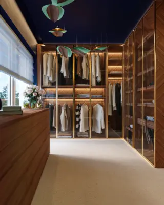 Modern Blue turquiose green interior design Debrecen