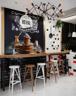 Royal Desszert Bar belsoepiteszeti latvanytervek 3DVisionDesign